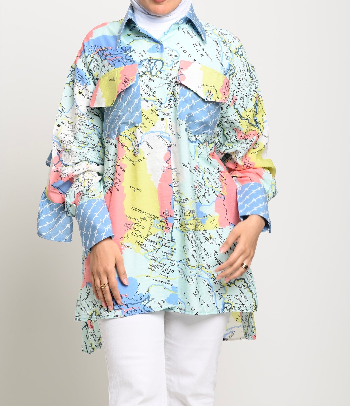 Back ruffles shirt